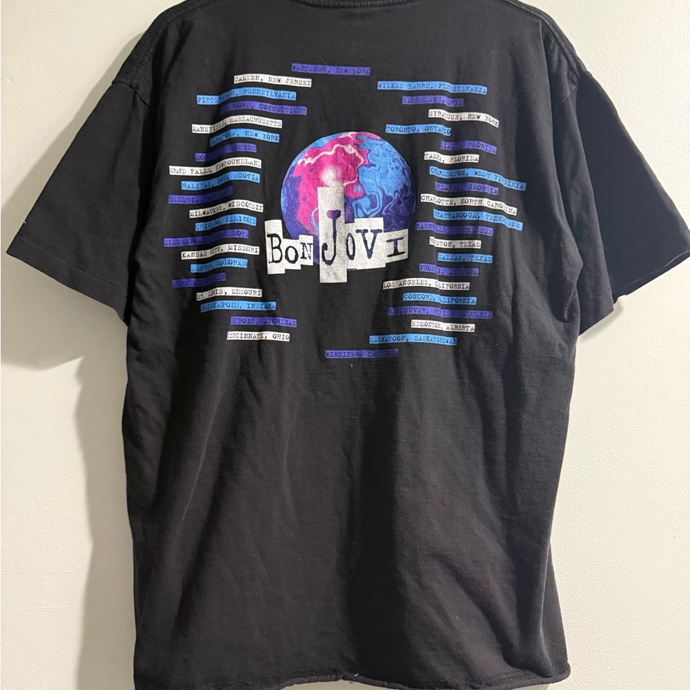 1994 Bon Jovi Black Graphic T-Shirt - Picture 4 of 5